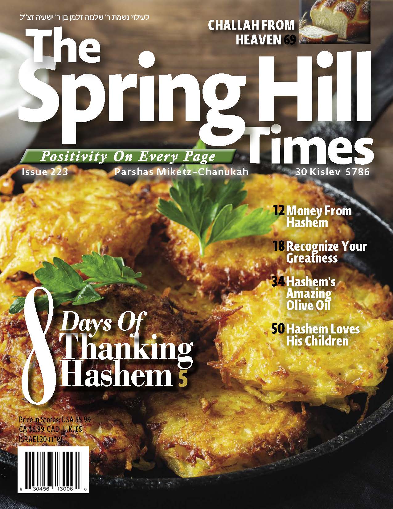 The Spring Hill Times Issue 223 Miketz - Chanukah 5786