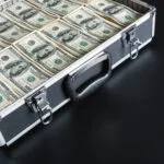 case full money gray background